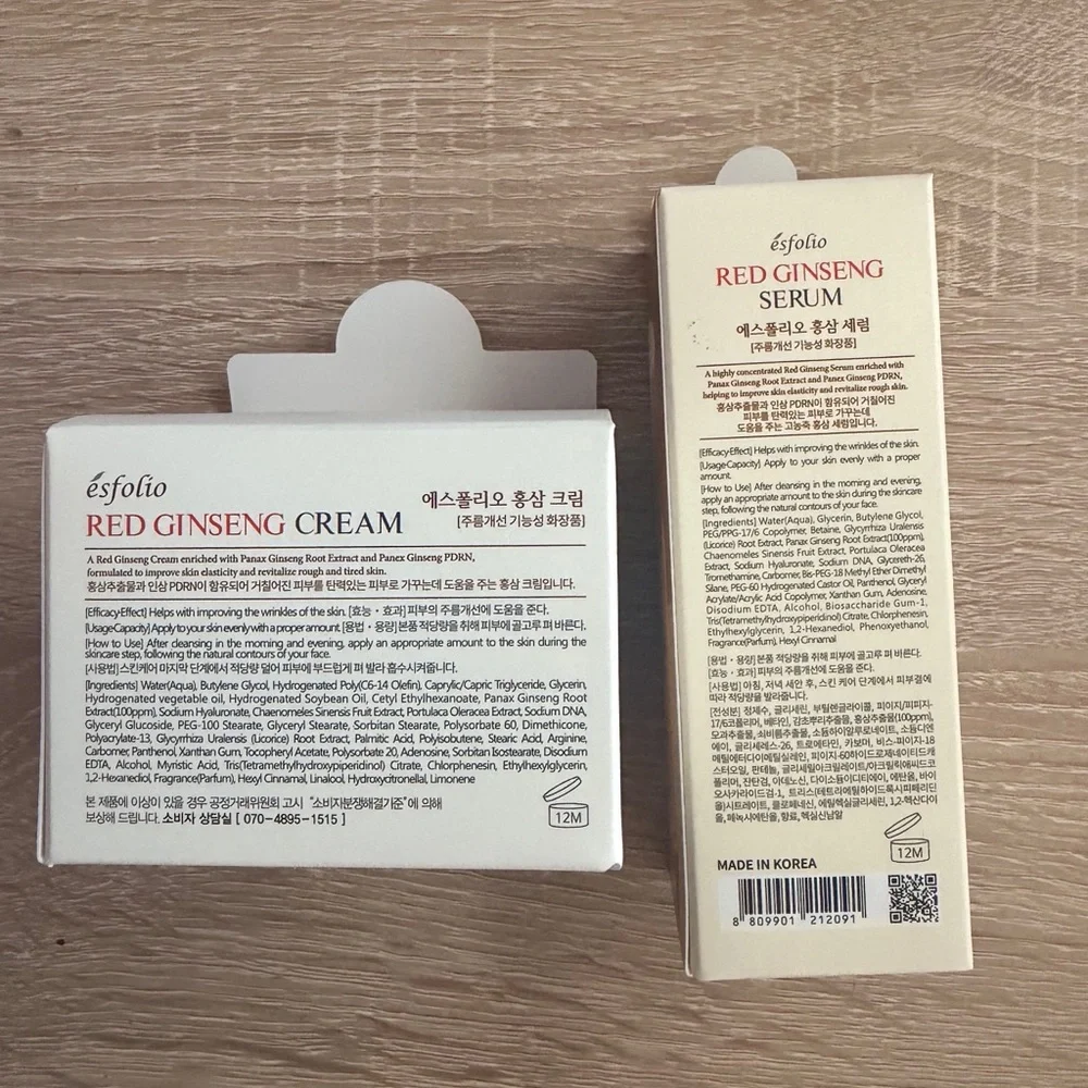 Set Esfolio Red Ginseng Cream and Serum Set New